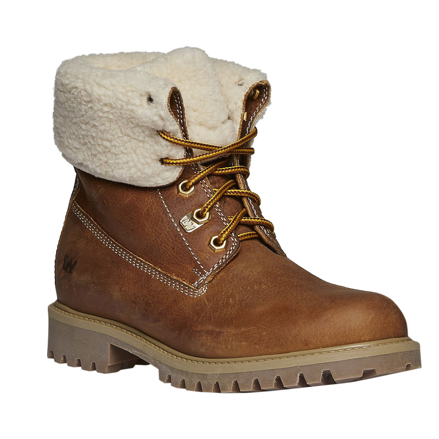 Weinbrenner Chaussures en cuir avec doublure en fausse fourrure