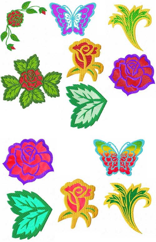 Machine Embroidery Designs Flowers Art Deco Summer