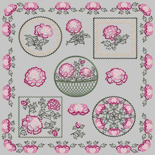 Machine Embroidery Designs Free Chinese Peony Flower