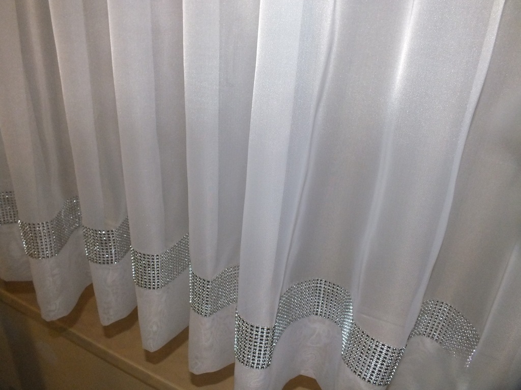 Woal taśma cyrkonie firana CUDO!!!400/140cm 6963915520 oficjalne archiwum Allegro