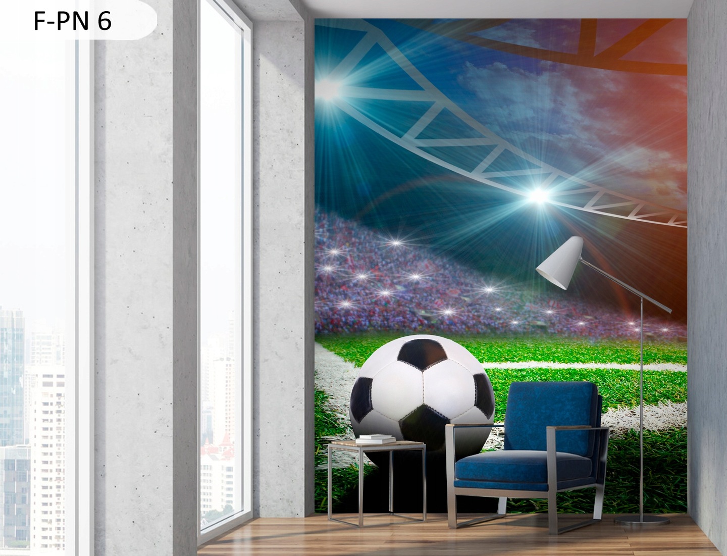 Fototapeta 3D Piłka Nożna 250x270cm Flizelina 7632351056