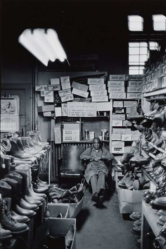 Man in a Shoe Store, St. Paul, Minnesota, Thomas F. Arndt Mia