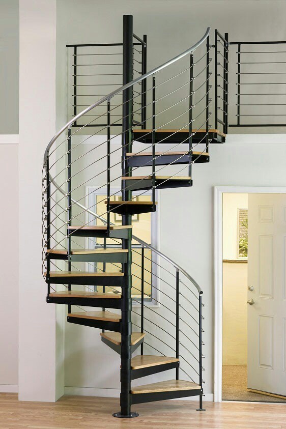 Mild Steel And Stainless Steel Spiral Staircase, ID 15182864348