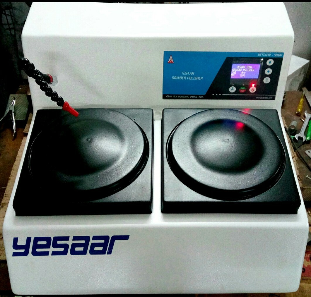 Manual And Semiautomatic 1PH Metallurgical Double Disc Polishing