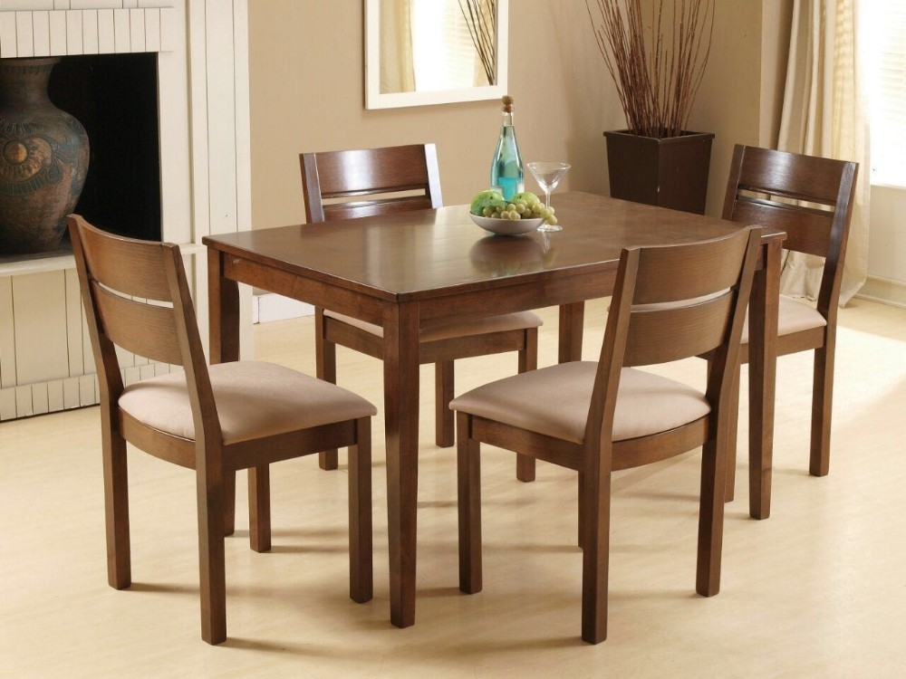 Walnut Polish Wooden Dining Set at Rs 10500/set in Surat ID 20098760162