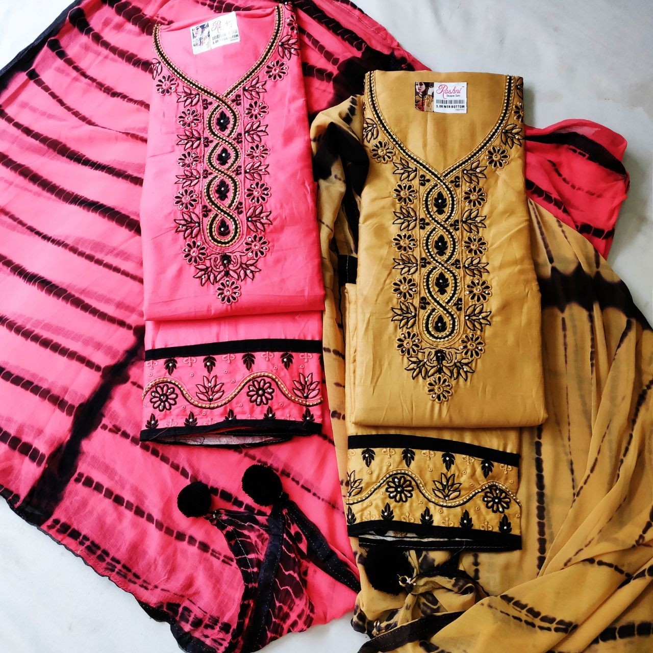 Embroidered Churidar Suit Material, Rs 550 /piece Khatushyam Creations