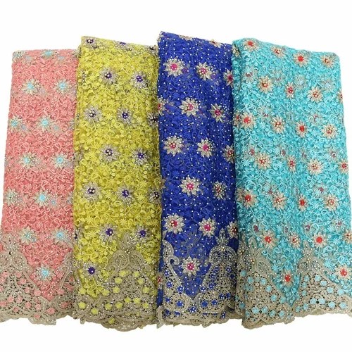 Embroidery Fabrics at Rs 450/meter Embroidered Fabrics in Surat ID