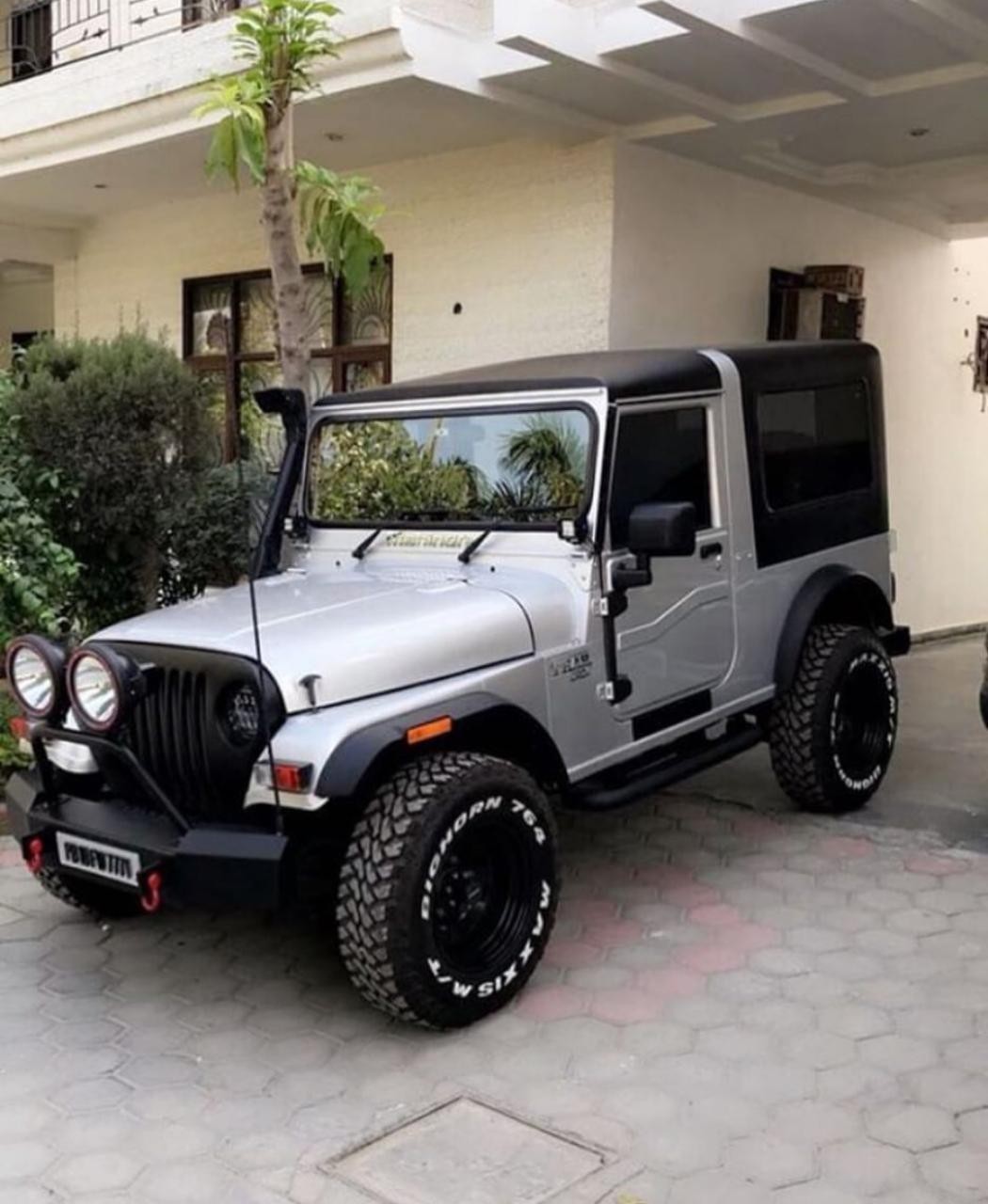 Black And Red Mahindra modified thar jeep, 2004, Soni Jeep Modified
