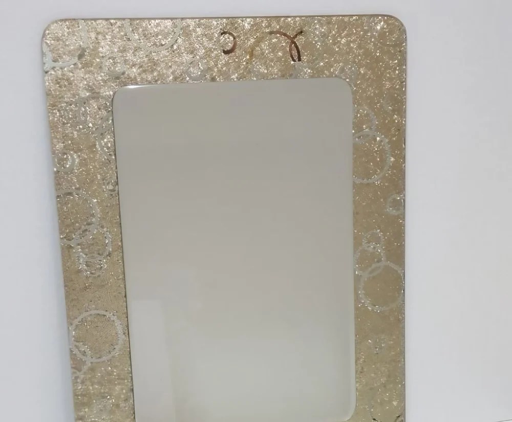 White Decorative Bathroom Mirror, Size 1824 at Rs 3000/piece in