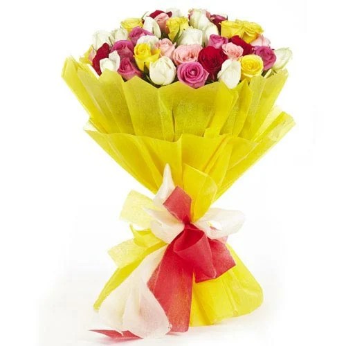 Flower Bouquet Delivery In Bangalore 10 Yellow Lilies Flower Bunch