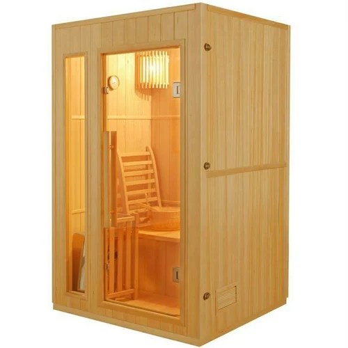 Seasoned Pine Wood Sauna Bath Cabin, For Gym & Spa, Size 4x4 Feet at
