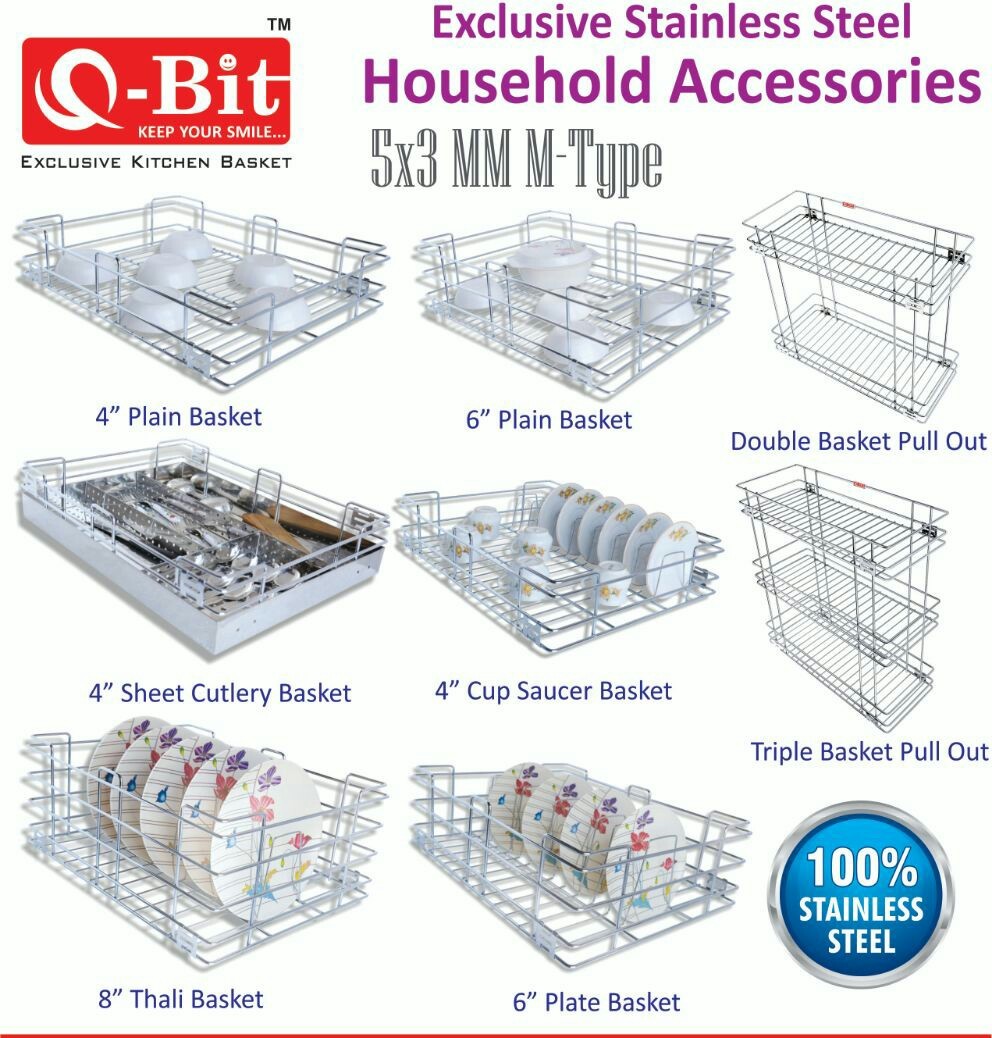 Ss Kitchen Basket, For Home, Rs 3400 /set SHREE JAGDAMBA HARDWARE ID
