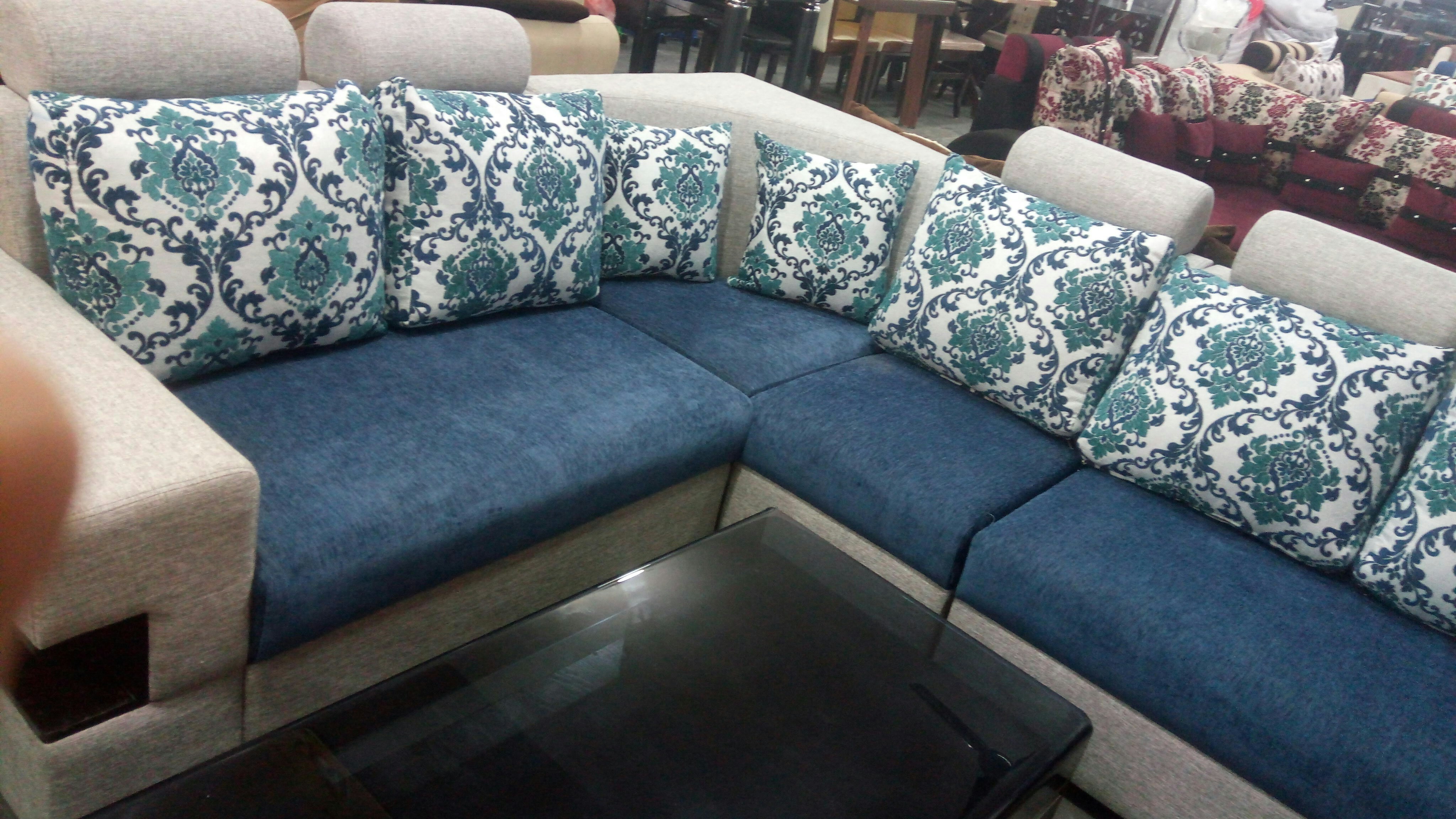 Brown L Corner Sofa Set, For Home, Living Room, Rs 33000 /set Sai