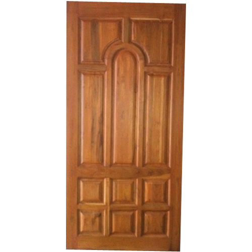 Entry Half Circle Glass Panel Wood Door