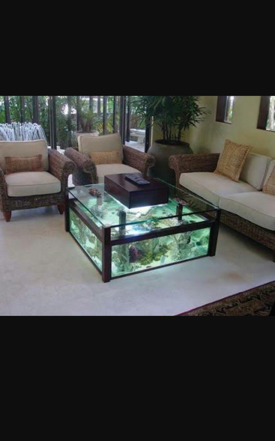Glass Center Table with Fish Aquarium, Rs 25000 /piece Instyle Interior
