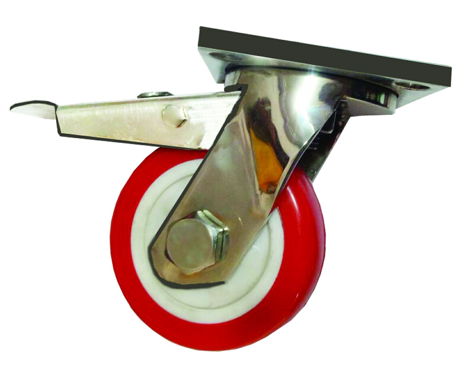 Caster Wheel With Brake, SS Caster, स्टेनलेस स्टील कास्टर, जंगरोधी