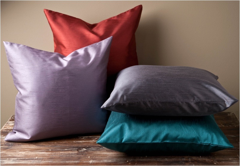 Multicolor Solid Silk Cushion Covers, Pure Bedding ID 14003631730