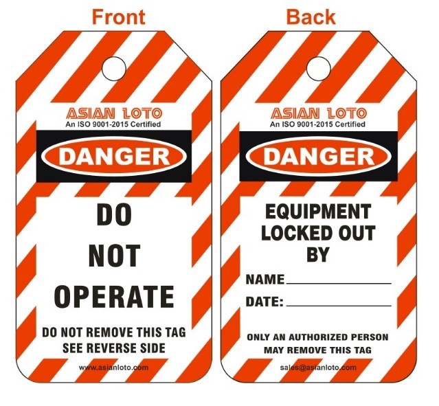 Red PVC Lockout Tagout Tag, For Loto at Rs 10/piece in Faridabad ID