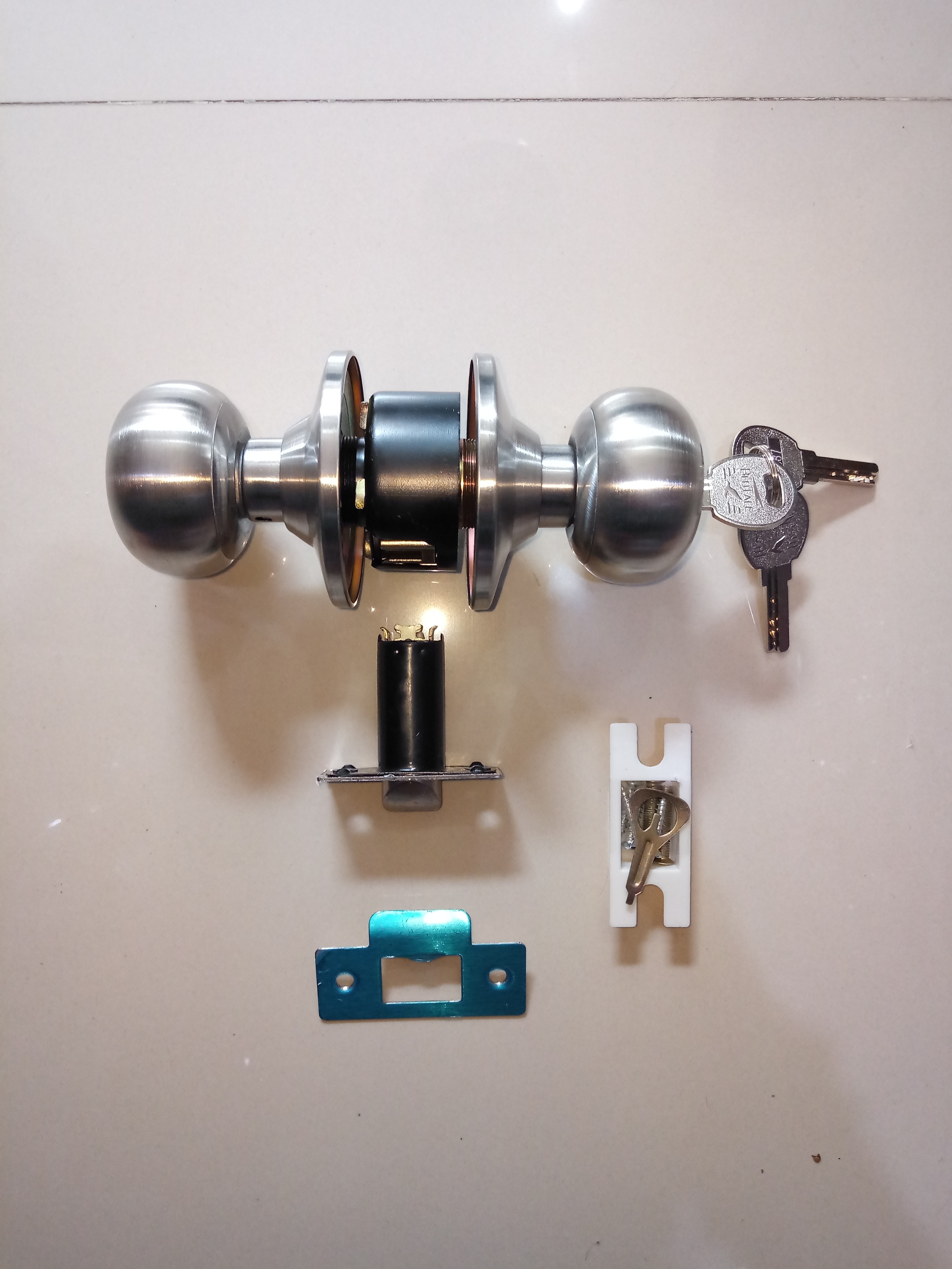 Cylindrical Door Locks, Stainless Steel, Mark Ply & Hardware Mart ID