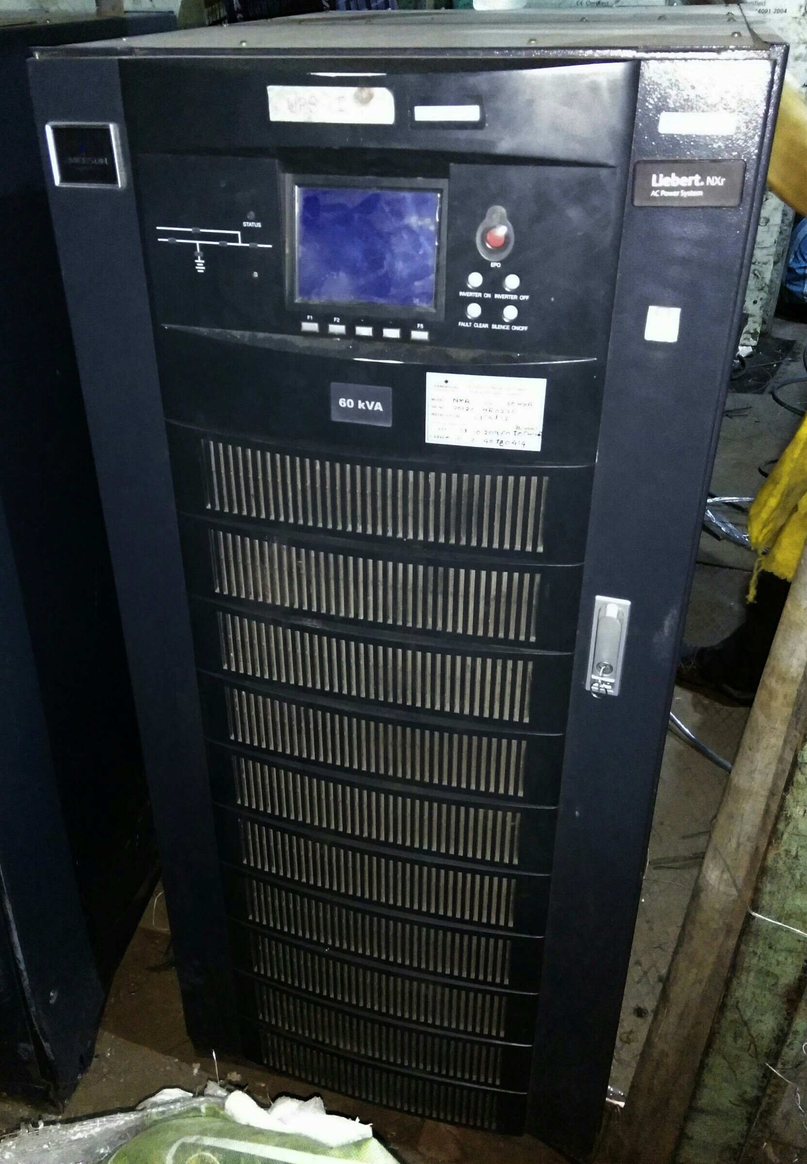 Three Phase Black Emerson Liebert NX UPS 60 kVA, Model No. NX r, ID