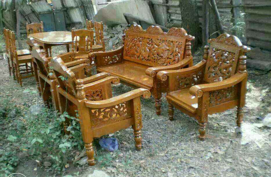 Wooden Carved Sofa Set