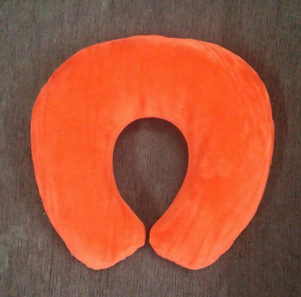 Velvet U Shape Orange Neck Pillow, Size 30 X 28 cm at Rs 130/piece in