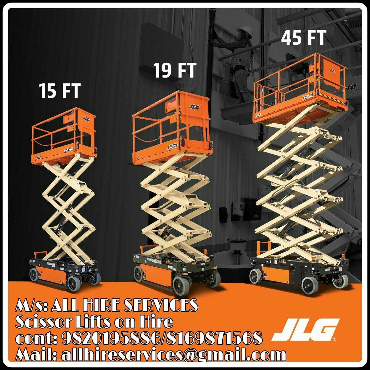 LIFT Scissor Lifts Rental Services, for INDOOR, Rental Duration 1