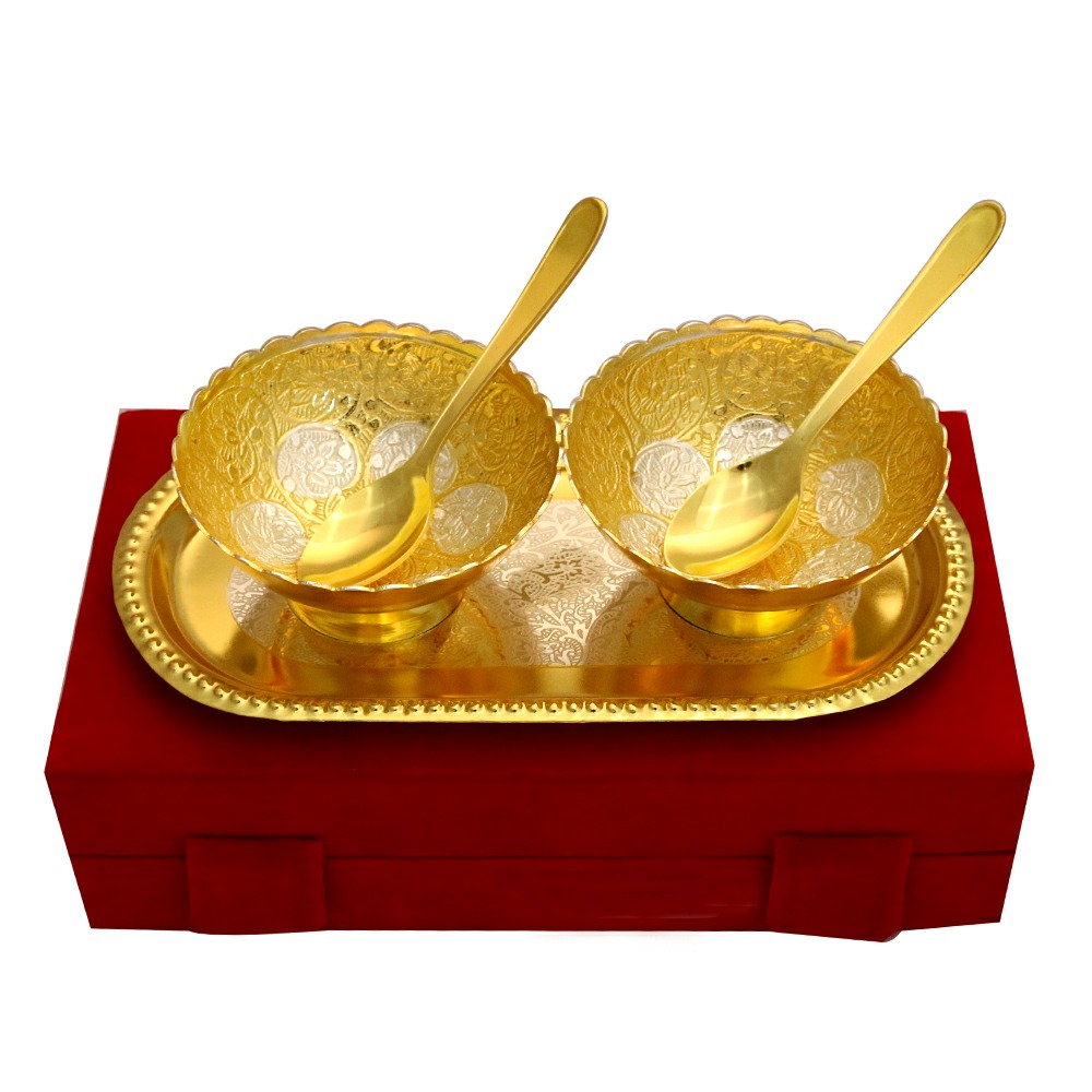 Diwali Gift Gold Plated Designer Bowl Set at Rs 290/set Gold Plated