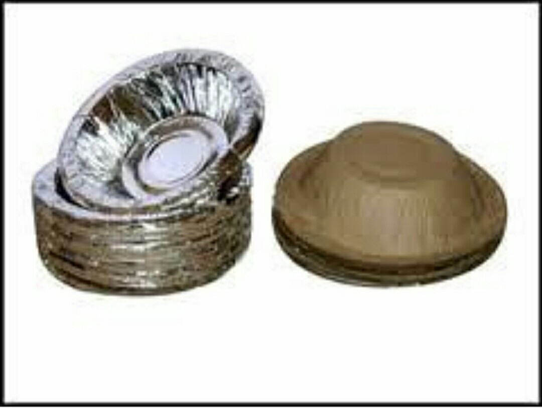 4 Inch Bowl Shape Disposable Dona Plates Silver Paper Plate Dona, Shape