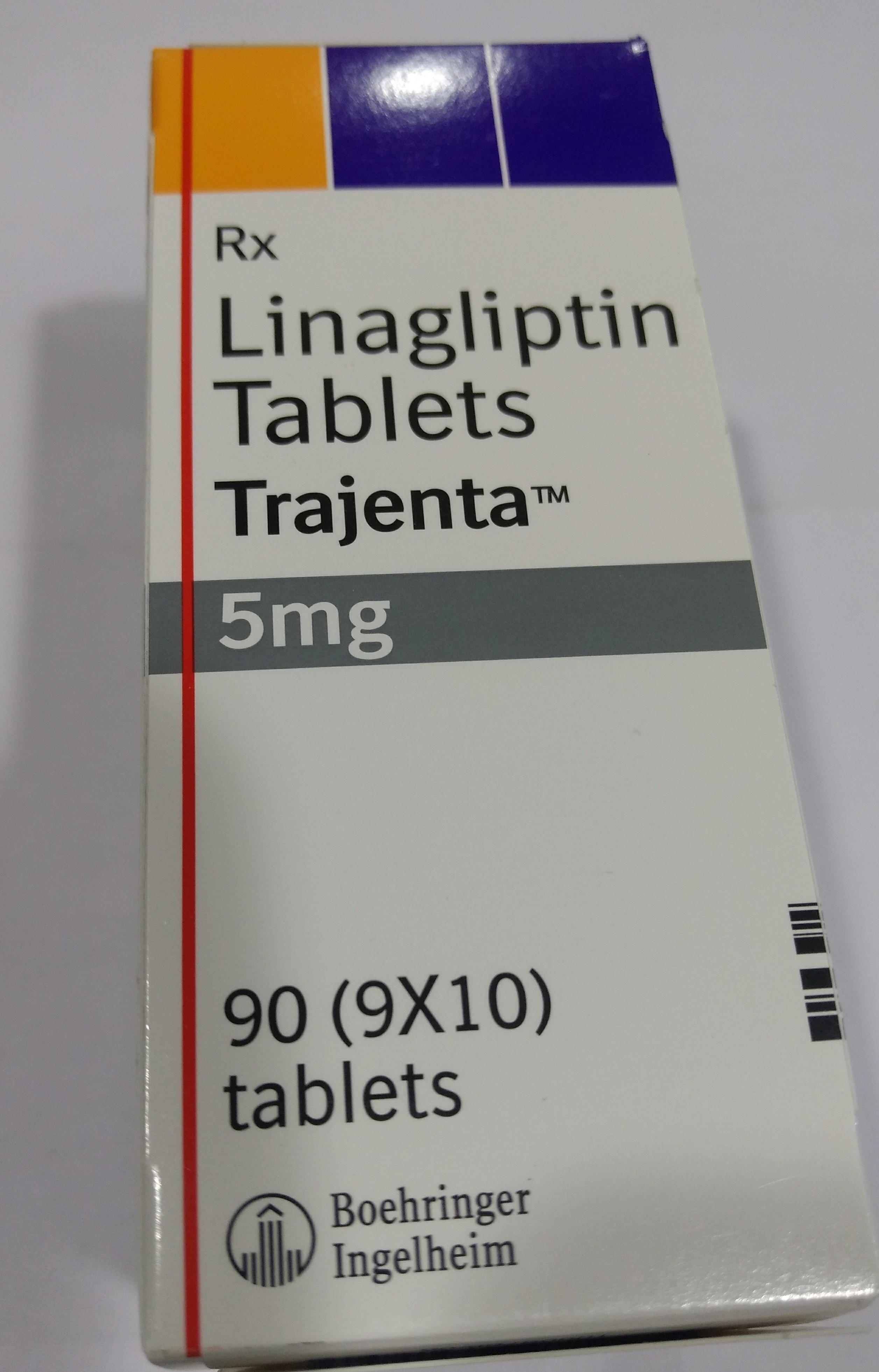 White Linagliptin (5mg) Trajenta Tab., Treatment Type 2 Diabetes