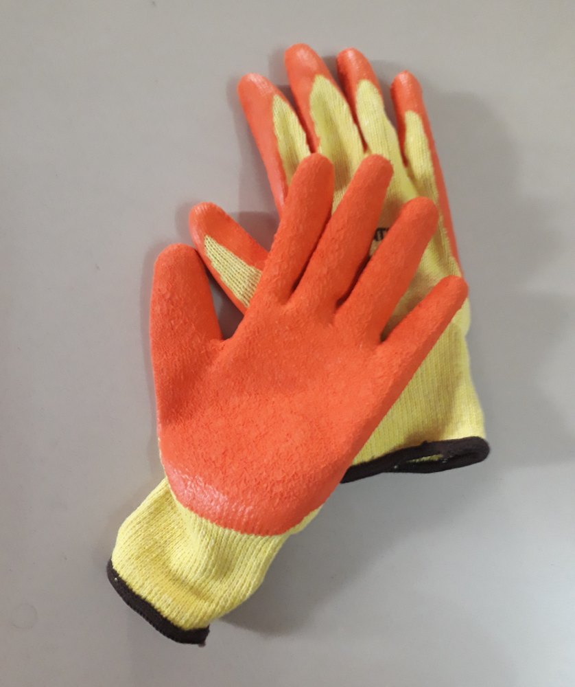 Unisex Latex Coated Knit Gloves, Size Free Size, for Industrial Use at