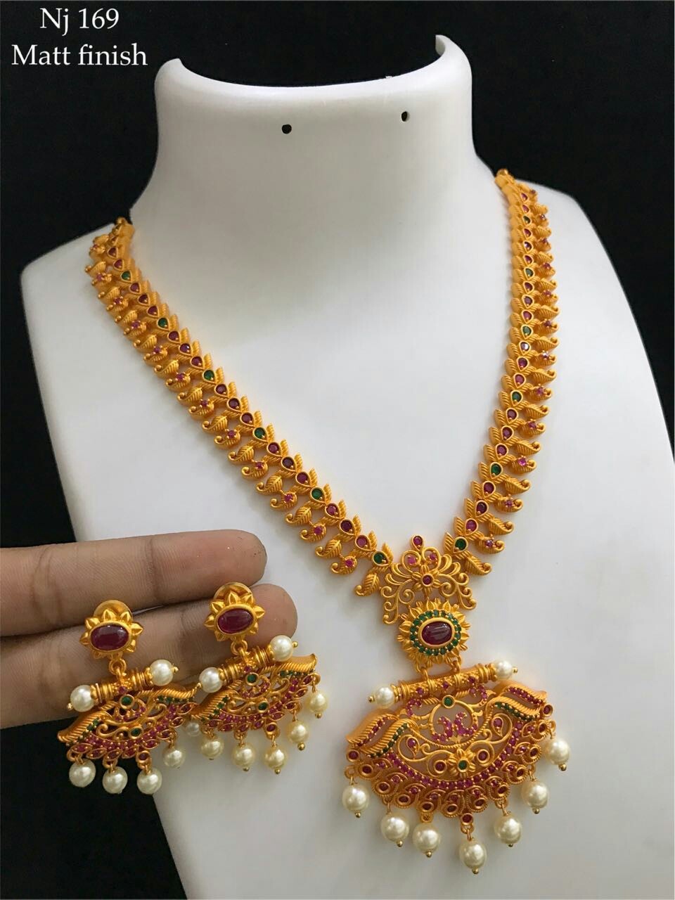 Gold Traditional Long Haram Necklace Set, Rs 2000 /piece Taran's