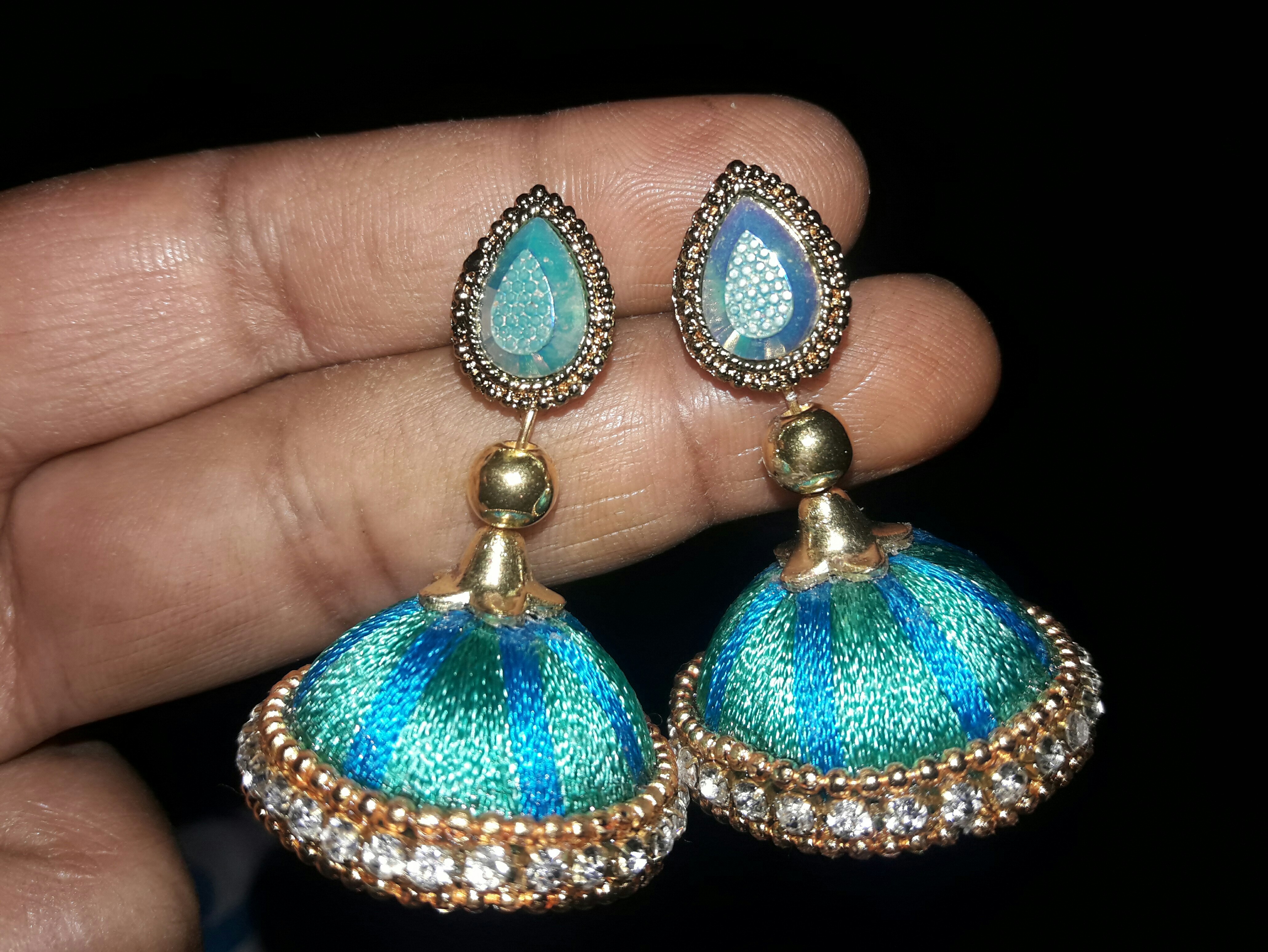 Silk Thread Earring at Rs 60/pair N. R Mohalla Mysuru ID 17747036330