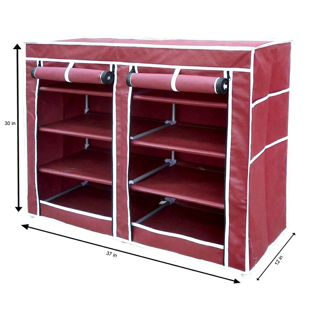 Covered Shoe Rack, Cane Shoe Rack, Folding Metal Shoe Rack, Footwear