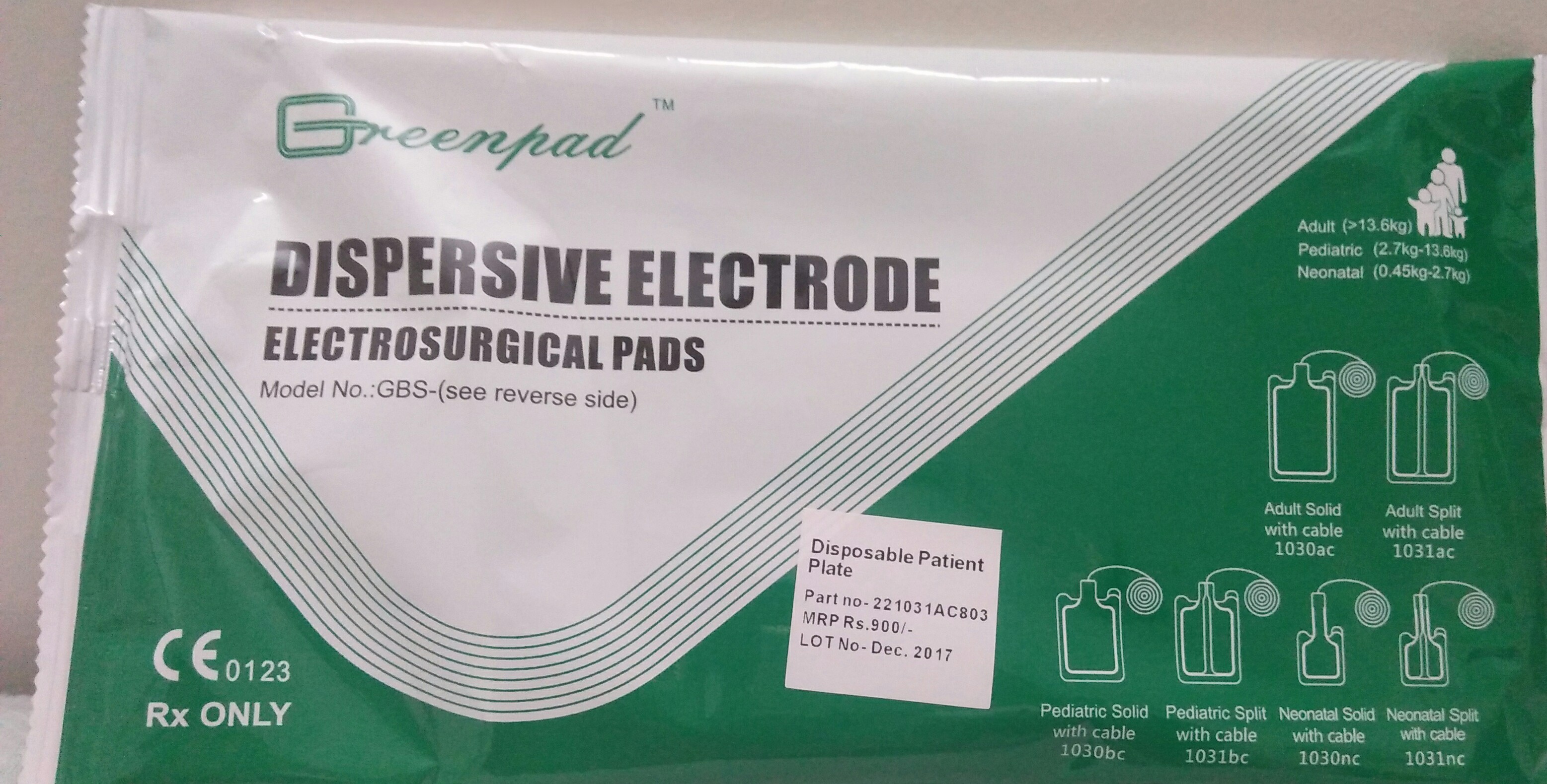 Disposable Cautery Pads/Pateint Plate, Vally Lab And L &T, Rs 200