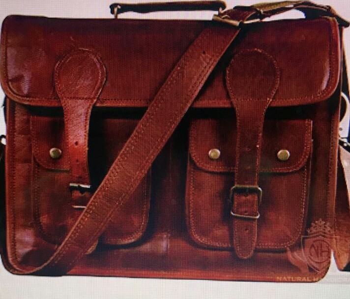 2 Pocket 18" Leather Bag at best price in Udaipur by Shree Ambe Bags