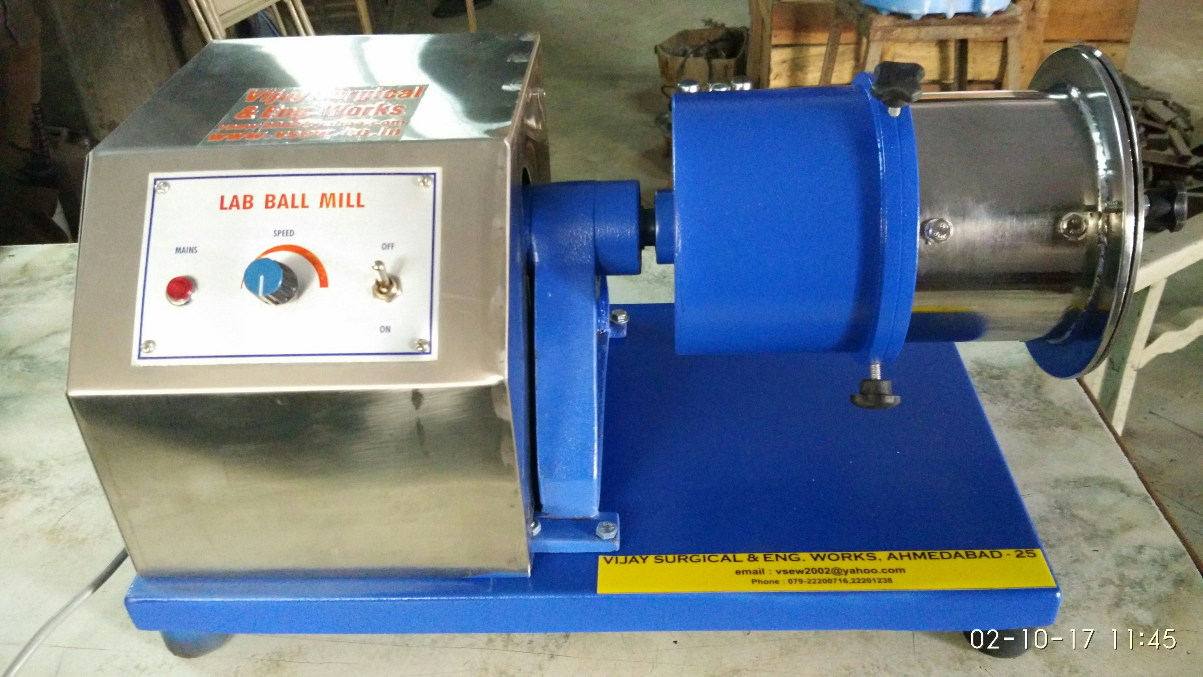 VSEW Stainless Steel Lab Ball Mill, For Laboratory, Rs 1 /unit ID