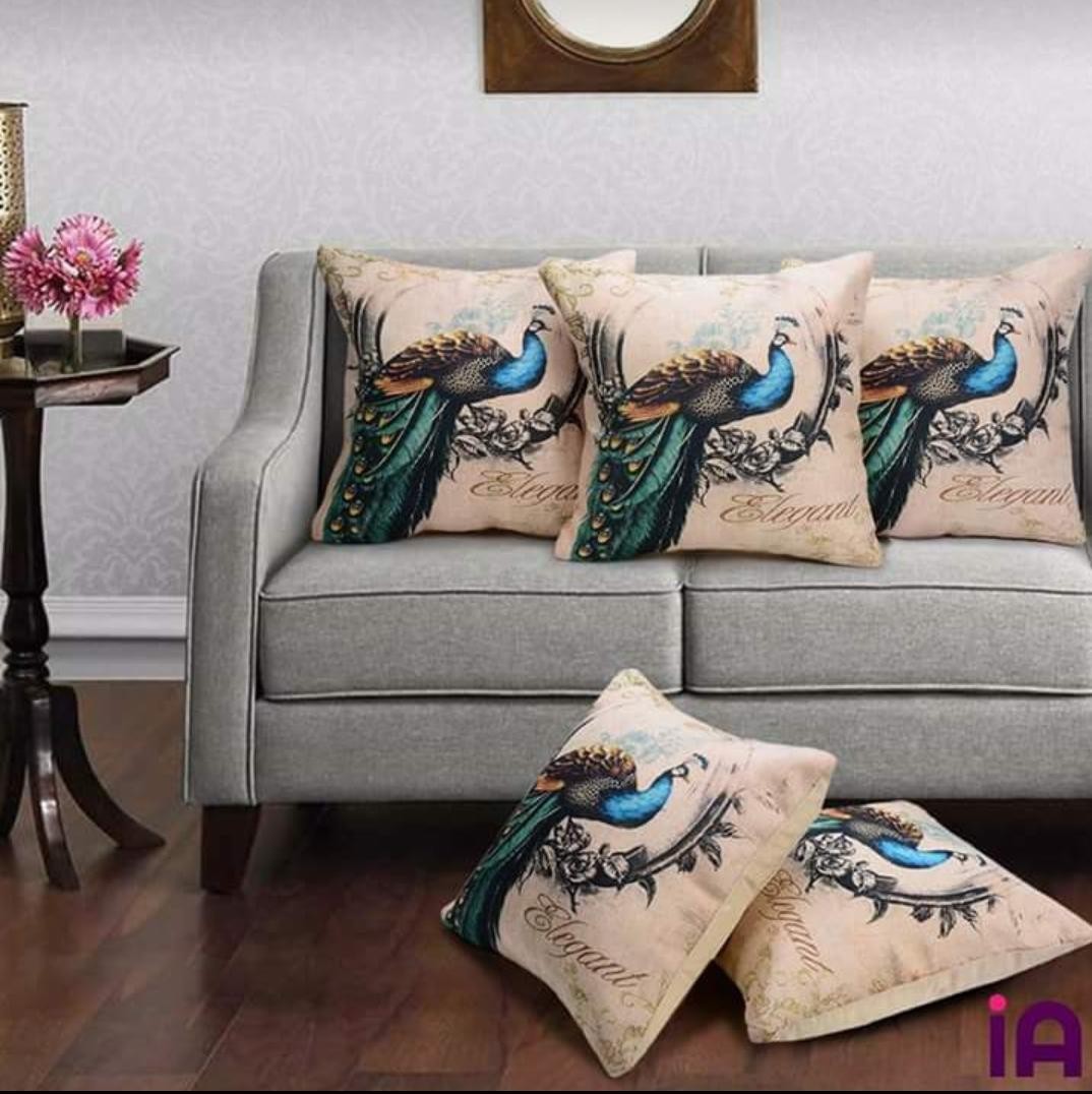 Creamish Jute Designer Cushion Cover, Size 16 X 16 Inches, Rs 249 /set