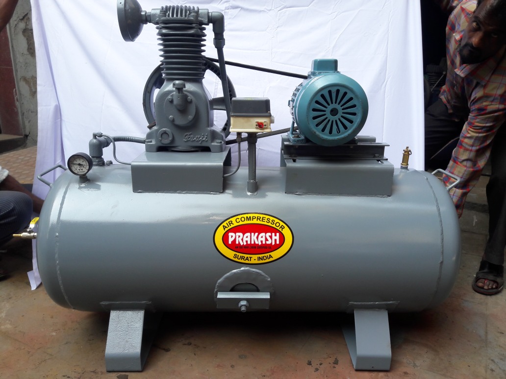 Prakash AC Three Phase 3 HP Single Piston Air Compressor Machine