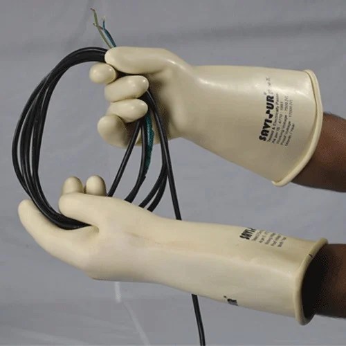 Plain PU Electrical Rubber Hand Gloves, For Laboratories at Rs 90/piece