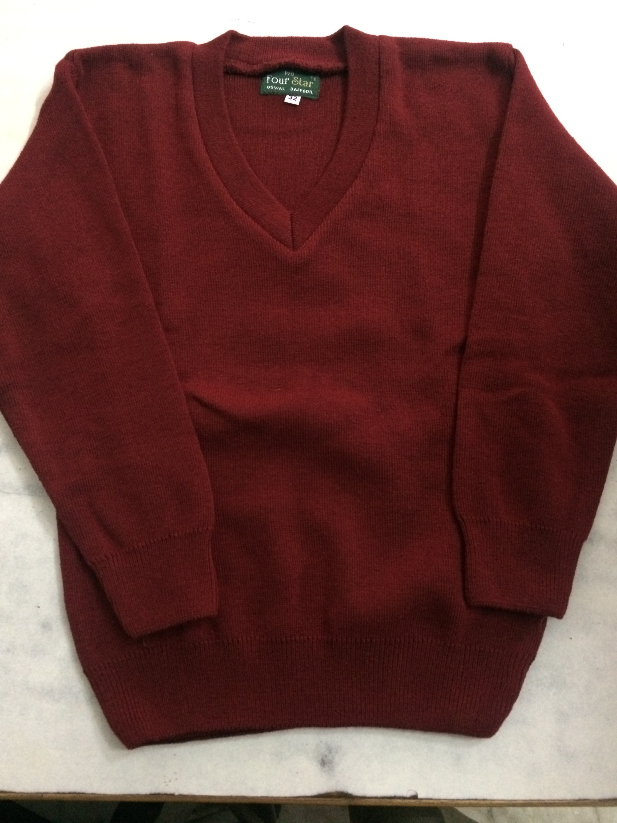 Plain Full Sleeves Mehroon Sweater School Uniform, Rs 110 /piece ID