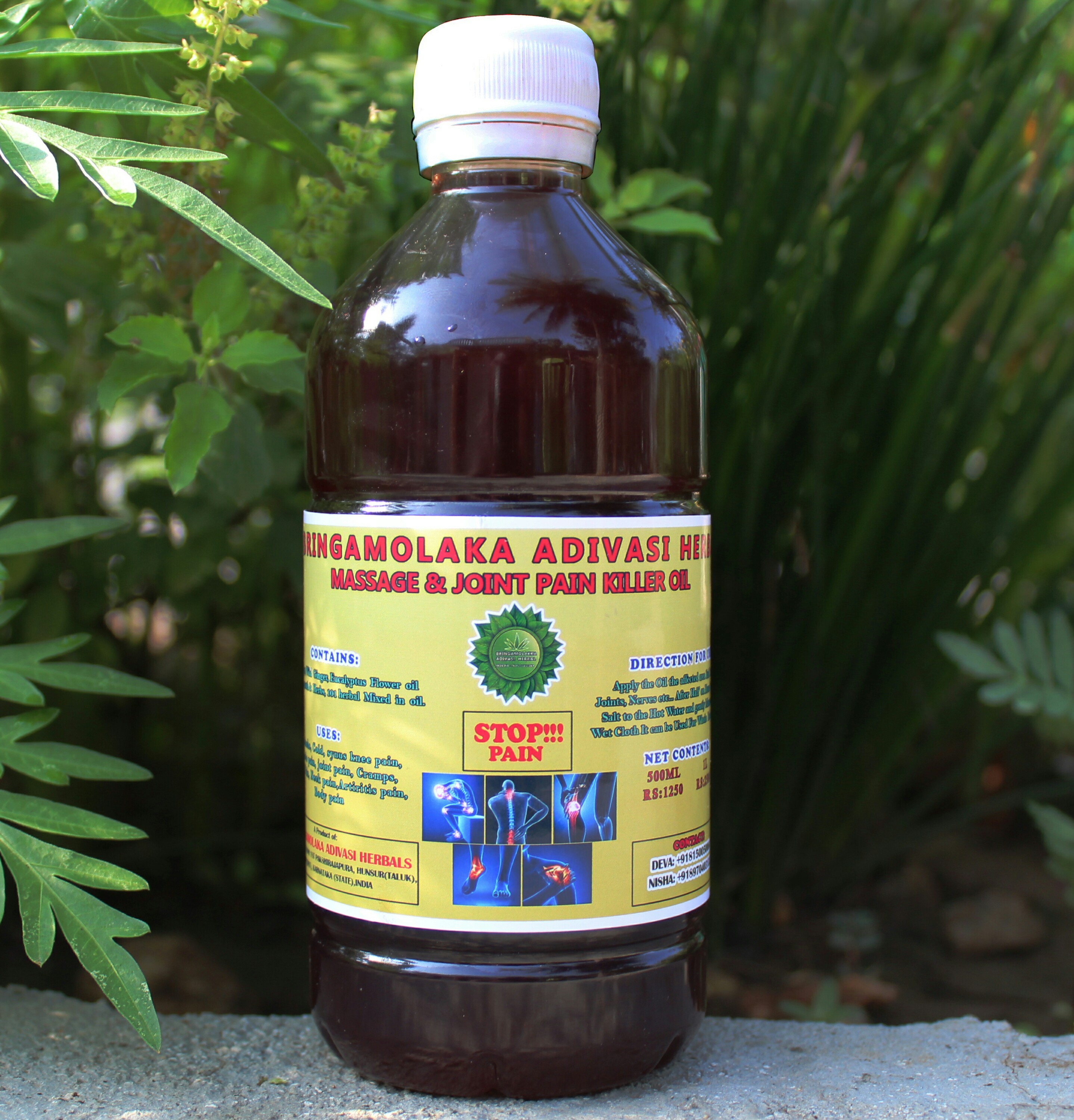 Brigamolaca Indigenous Herbal Oil for Massage and Joint Pain, 500 ml and