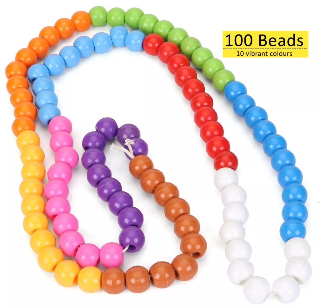 Counting Beads 100 Pieces PreSchool Educational Toy, पूर्वस्कूली