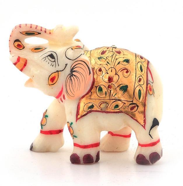 Handcrafted Marble Elephant Statue at best price in Delhi