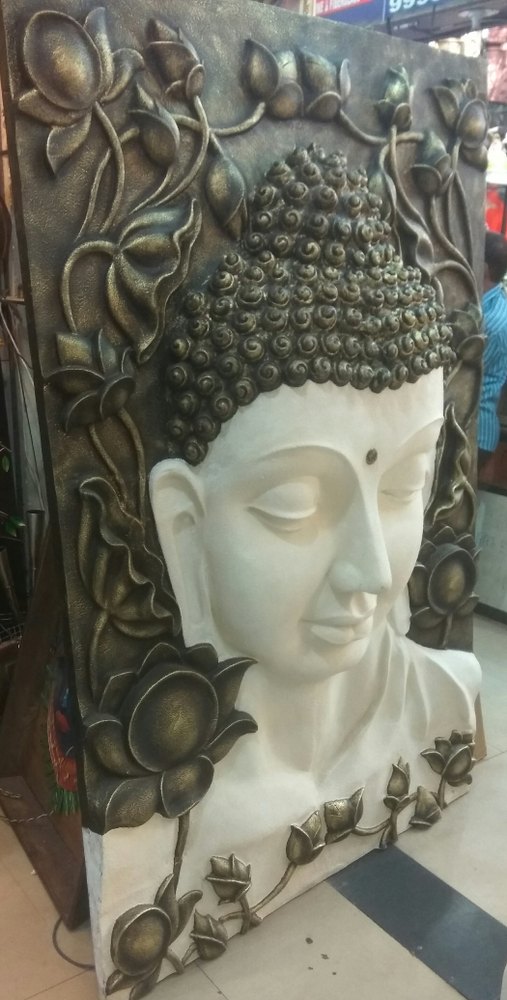 Kreative Arts Modern Buddha Wall Mural 3d, Size 48 x72 inch at Rs