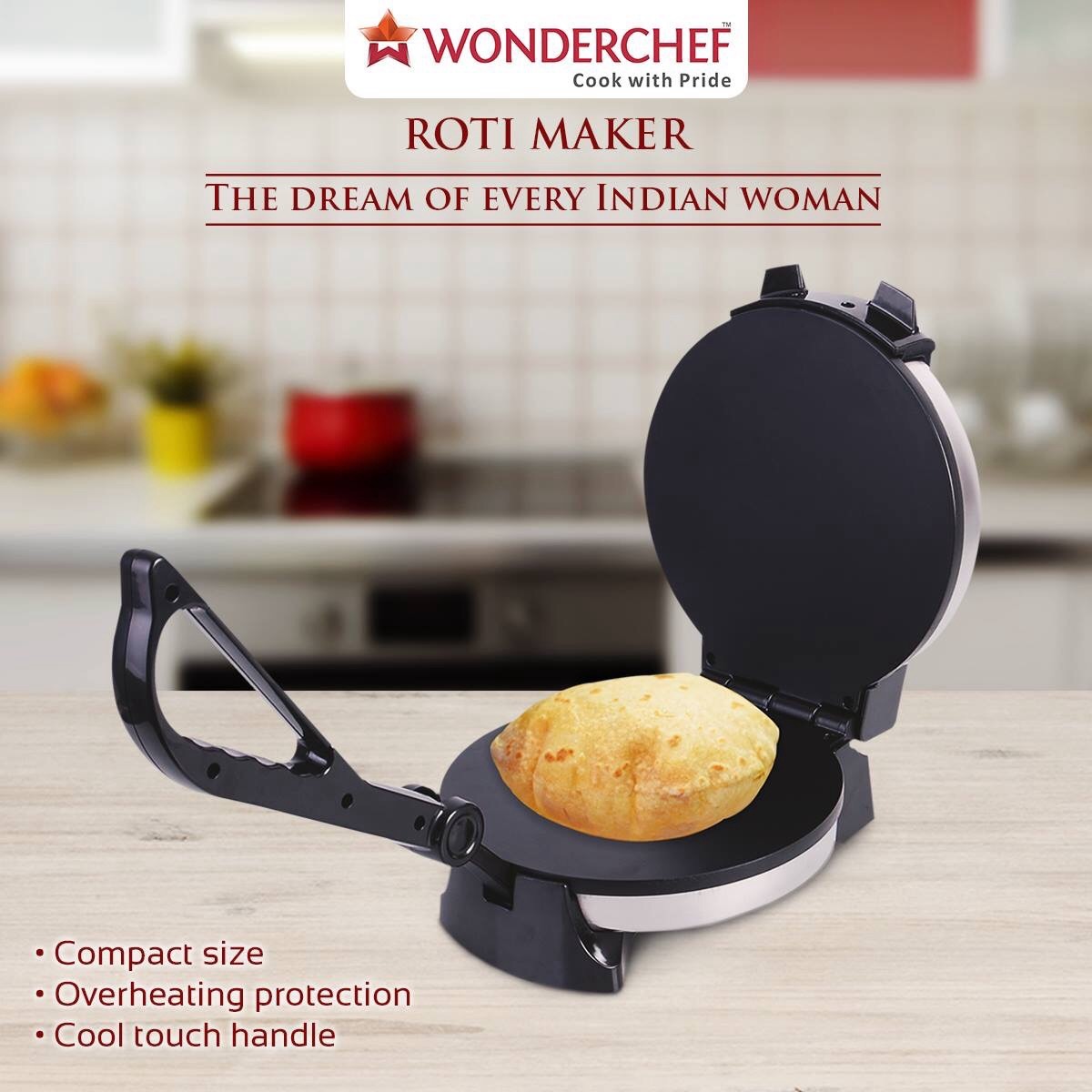 Wonderchef Prato Roti Maker at Rs 2500/piece Electric Roti Maker