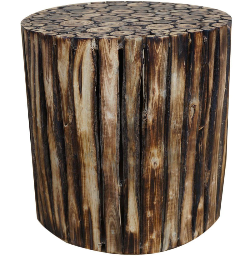 Wooden Round Log Stool, लकड़ी का स्टूल Inception Global Trade