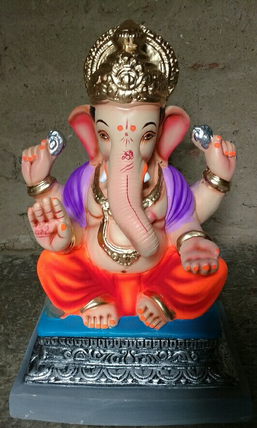 Shadu Mati Ganesh Murti Multicolor Shadu Mati Ganesh Murti