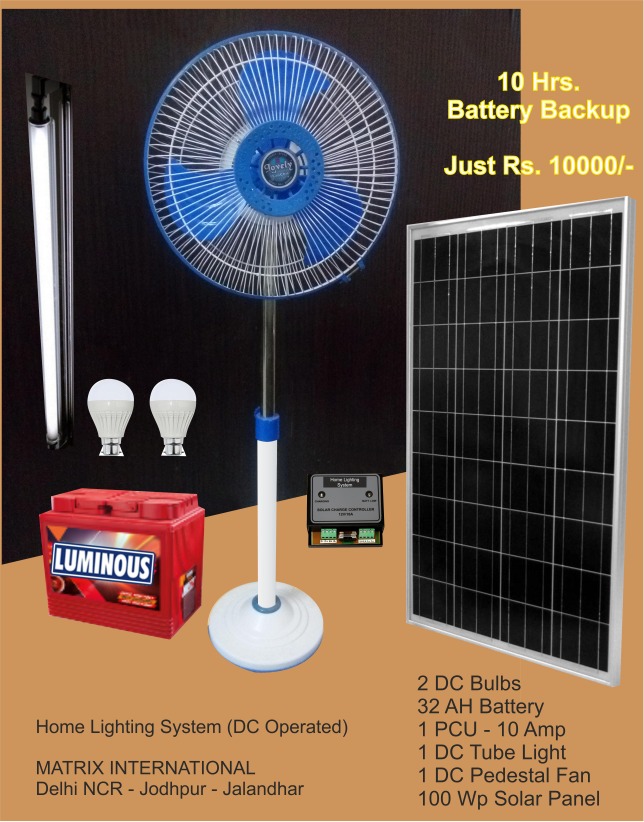 Solar DC Operated Home LED Lighting System, Warranty 12 Months, Rs