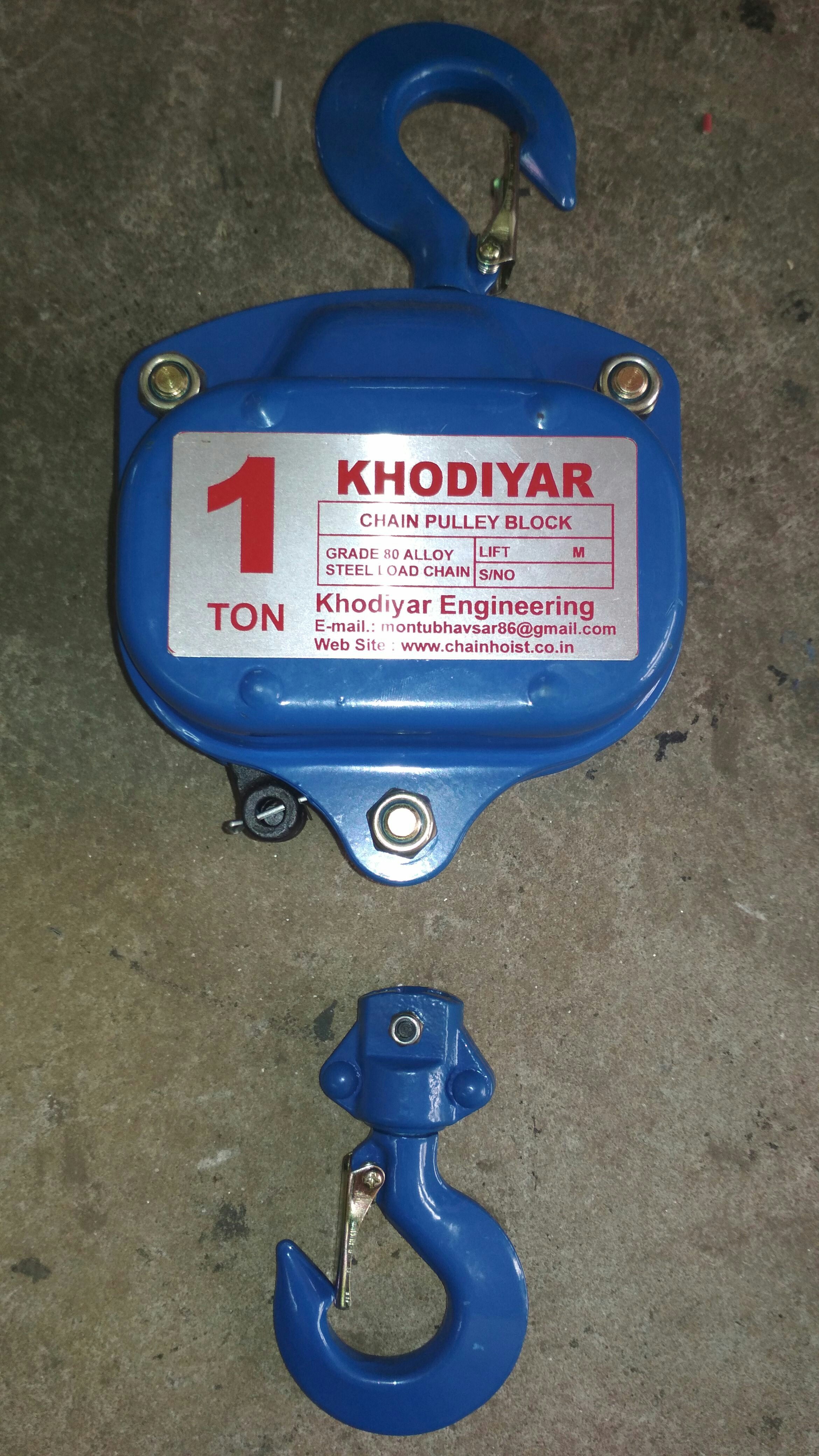 KCH Mild Steel Manual Chain Pulley, Capacity 1 ton, Rs 3500 /unit ID 17046294212